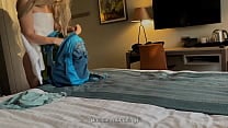 Stepmom shares the bed and her ass with a stepson Stepmom shares the bed and her ass with a stepson