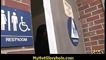 Gloryhole big cock gets babe wet and messy 4