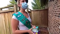 Girl Scout tries to sell cookies to an old man he wants sex