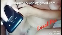 Esposa levando gozada e se exibindo pelo whatsapp com dotados   Casal Pss