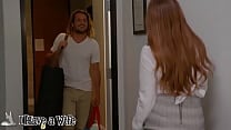 Naughty America Penelope Kay rubs and tugs a married man Naughty America Penelope Kay rubs and tugs a married man