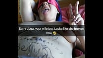 Cheating hotwife become a dirty pregnant cumslut after that slut training Cuckold Captions Milky Mari