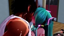 Hatsune Miku le hace una paja descarada a su amante Hatsune Miku le hace una paja descarada a su amante