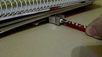 Pencil fuck so hard in my room  so hot bb