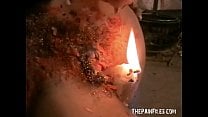 Kinky Crystels hot wax punishment and self t bdsm of english fetish mode