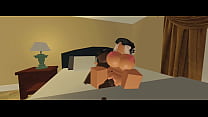 Roblox girl gets a BBC on the bed