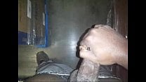 First time jerking off my black dick and cuming at work black