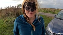 Outdoor Blowjob and Facial next to a car ENFJandINFP