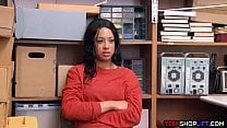 Black teen thief with a big booty busted by security Black teen thief with a big booty busted by security