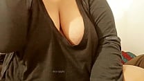 Big tits girl showing boobs to brother