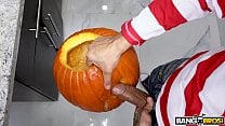 BANGBROS Teen Evelyn Stone Gets A Halloween Treat From Bruno