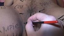 Pregnant slutwife gets dirty body writing on her body belly and boobs before fucking Milky Mari Pregnant slutwife gets dirty body writing on her body belly and boobs before fucking Milky Mari