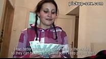 Sexy european skank Petty gets payed and anal creampied