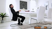 Blonde teen sucks step dad under the table Blonde teen sucks step dad under the table