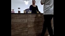 Cheating on her husband with a stranger at the bar but only anal Cheating on her husband with a stranger at the bar but only anal