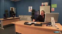 Group sex at the office with three horny guys and an anal loving brunette Group sex at the office with three horny guys and an anal loving brunette