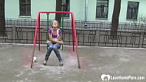 Cutie at the playground is great at sucking
