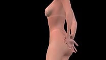 An animated 3D cartoon Sex video of a beautiful girl giving sexy poses in many positions