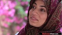 Horny arab babe riding black cock Horny arab babe riding black cock