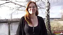 GERMAN SCOUT Glasses Ginger Redheadh MILF Mona Einhorny First Time Porn at Hard Casting