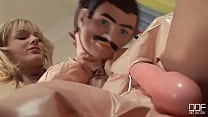 Babe fucks a plastic man