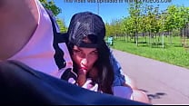 Blowjob challenge in public to a stranger  the guy thought it was prank