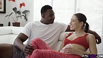 Teen stalker Abella Danger is obsessed with her hot ebony neighbor Jax Slayher She invited him in her house and seduces him just to fuck her pussy
