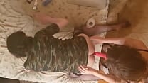 Girl dominant fucks sissy boy Sasha Earth doggystyle in the ass with small strapon Girl dominant fucks sissy boy Sasha Earth doggystyle in the ass with small strapon