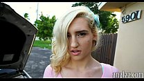 Blondie chick tries out anal sex with big cock on cam