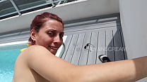 Horny Latina Wife Fucked at the Pool on the Hotel Rooftop LynnScream