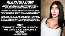 Hotkinkyjo with tons of neotori mini cocks amp huge dildo anal amp prolapse