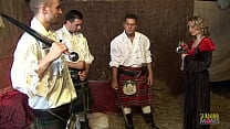 Three men give the kinky blonde milf a rough double penetration during their sweaty anal foursome Three men give the kinky blonde milf a rough double penetration during their sweaty anal foursome
