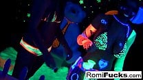 Romi Rain  amp  Dani lesbian black light fun