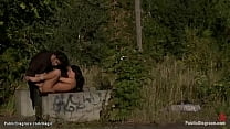 Little Euro babe anal fucked in public Little Euro babe anal fucked in public