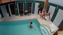HUNT4K Brunette picked up and nicely fucked in private poolside HUNT4K Brunette picked up and nicely fucked in private poolside