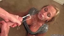 cumblast Horny  milf handjob