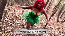 Nina Rivera plays with her pussy in the woods as Poison Ivy