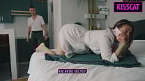 Step son 039 s friend fuck his new step mom while phone talking in share bed Step son 039 s friend fuck his new step mom while phone talking in share bed
