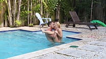 Stepsister Seduces and Rides Her Stepbrother 039 s Cock Beside the Pool Famlust