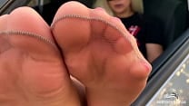 Hey footboy instead of rubbing my windshield you better clean my sweaty nylon feet
