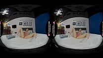 Solo babe with big boobs  Sheril is masturbating  in VR