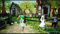Cyberomance   Stylized Village with Manga characters