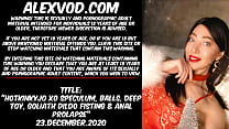 HOTKINKYJO XO SPECULUM  BALLS  DEEP TOY  GOLIATH DILDO FISTING  amp  ANAL PROLAPSE