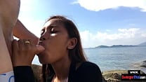 Public amateur blowjob by his cute Asian teen girlfriend Public amateur blowjob by his cute Asian teen girlfriend