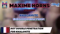 Double p eacute n eacute tration hard avec khalamite et Emmadominatric1 Fellation intense  cumshot sauvage  et une sc egrave ne de sexe   