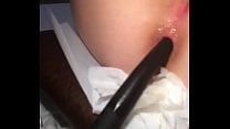 Deep anal dildo hammering Deep anal dildo hammering