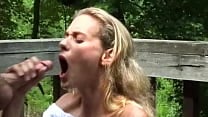 Skinny hot blonde wife gets fucked outside Dick on the Deck Mindy YummyMama gets a good hard fuck and HUGE facial