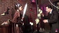 Brunette receives a big cock in a reverse cowgirl position and experiences an orgasm Brunette receives a big cock in a reverse cowgirl position and experiences an orgasm