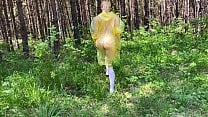 b in pvc raincoat sucks an swallow dick