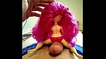 Fashion Doll Fetish  Hairjob and Cumshot with Stella Monroe Doll